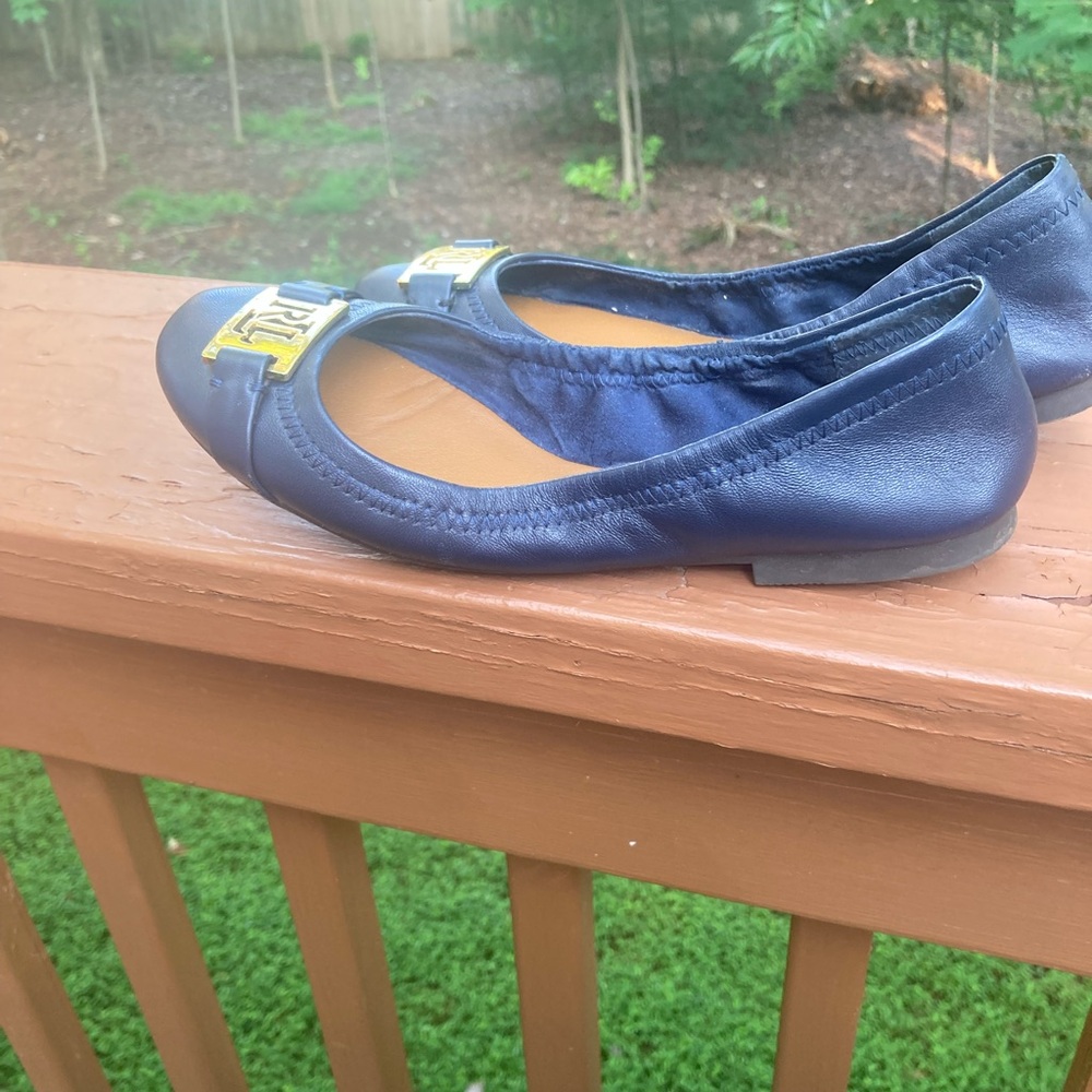 Lauren Ralph Lauren blue leather flats - Picture 5 of 15